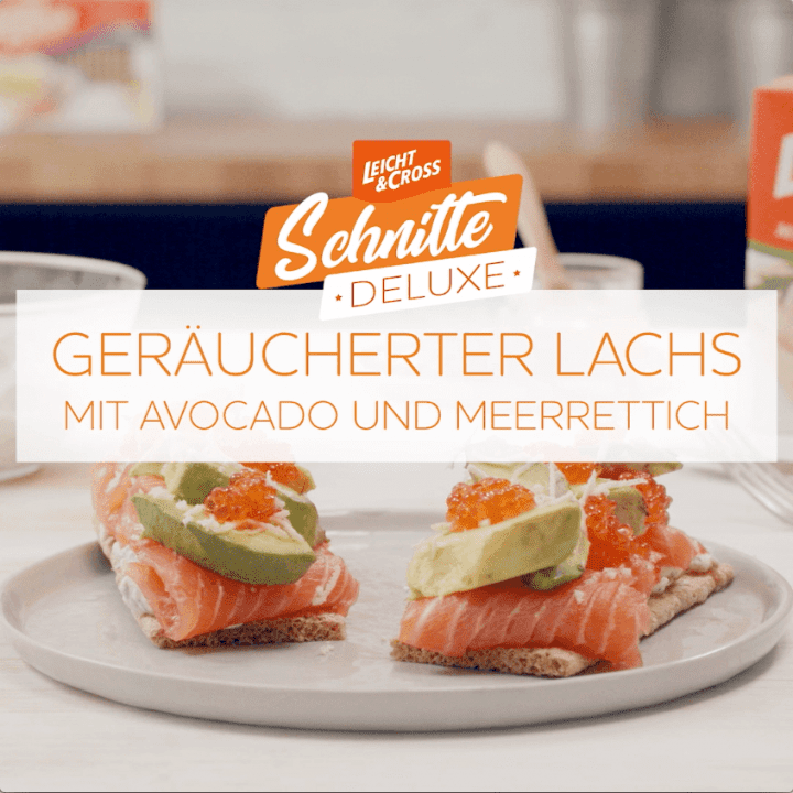 Zubereitungsvideo LEICHT&CROSS mit Geräuchtem Lachs, Avocado und Meerrettich