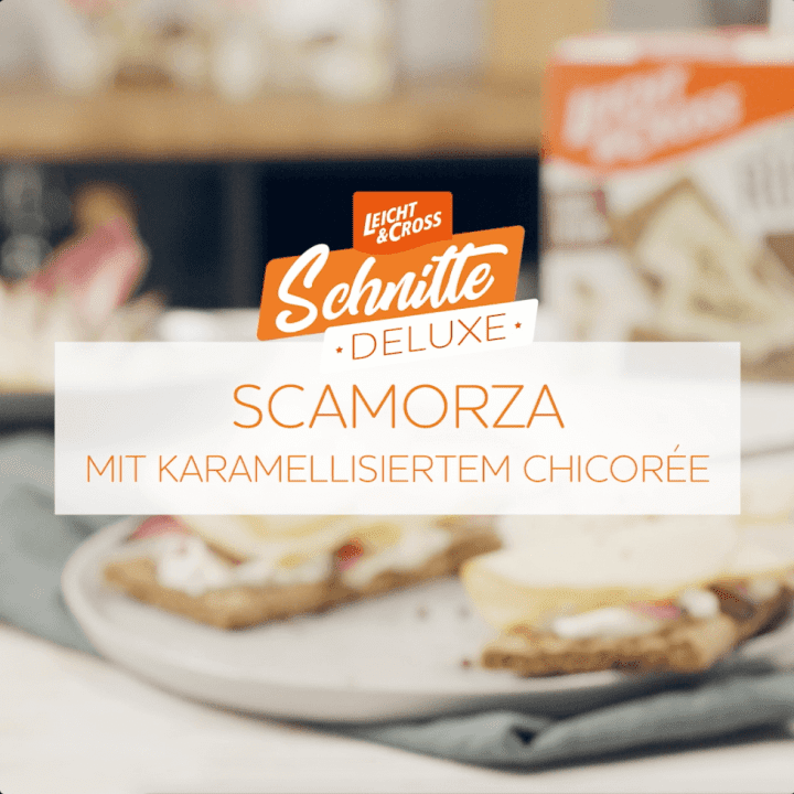 Zubereitungsvideo Würziger italienischer Kuhmilchkäse Scamorza mit karamellisiertem Chicoree