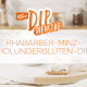 Zubereitungsvideo Rhabarber-Minz-Holunderblüten-Dip