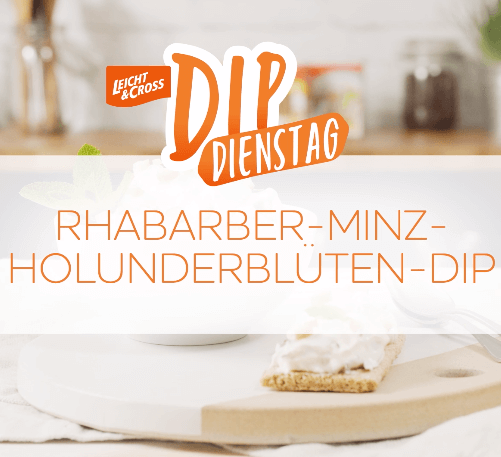 Zubereitungsvideo Rhabarber-Minz-Holunderblüten-Dip