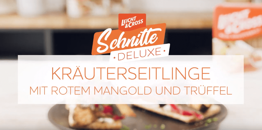 Schnitte Deluxe: Kräuterseitlinge mit rotem Mangold und Trüffel ...