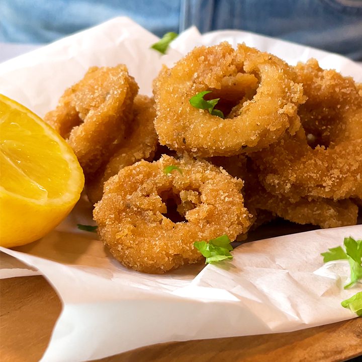Vegane Calamari aus Kräuterseitlingen LEICHT&CROSS