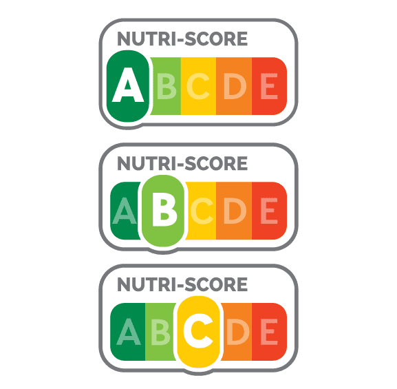 Nutri-Score A. B und C